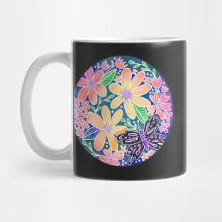 Circle of Butterflies and Flowers Mug